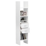 vidaXL Bibliothèque Blanc brillant 40x35x180 cm Bois d’ingénierie