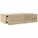 vidaXL Étagère murale avec tiroirs chêne sonoma bois d'ingénierie