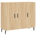 vidaXL Buffet chêne sonoma 90x34x80 cm bois d'ingénierie