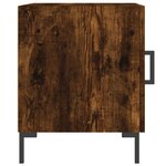 vidaXL Tables de chevet 2 Pièces chêne fumé 40x40x50 cm bois d'ingénierie