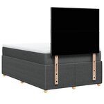vidaXL Sommier à lattes de lit avec matelas Gris foncé 120x200cm Tissu