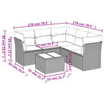 vidaXL Salon de jardin avec coussins 6 Pièces beige résine tressée