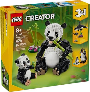 LEGO Creator - Animaux Sauvages : La Famille de Pandas (31165) - Set de Construction 3-en-1 pour Enfants de 8 Ans et Plus