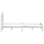 vidaXL Cadre de lit sans matelas blanc bois massif 140x200 cm