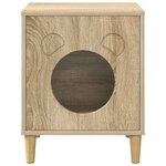 vidaXL Maison pour chat Sonoma 42 5 x 40 x 53 cm Bois d'ingénierie