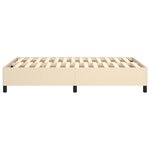 vidaXL Cadre de lit Crème 120 x 200 cm Tissu