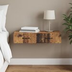 vidaXL Table d'appoint murale 87 5 x 34 5 x 17 cm Bois d'ingénierie