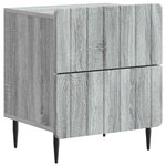 vidaXL Cabinet de chevet Sonoma gris 43 x 34 5 x 49 5 cm