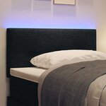 vidaXL Tête de lit LED avec bandes LED Noir 100 cm tissu