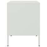 vidaXL Tables de chevet 2 Pièces blanc 36x39x50 5 cm acier