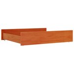 vidaXL Tiroirs de lit 2 Pièces cire marron bois de pin massif