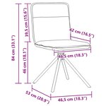 vidaXL Chaises à manger lot de 2 taupe tissu