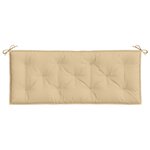 vidaXL Coussin de banc de jardin beige mélangé 120x50x7 cm tissu