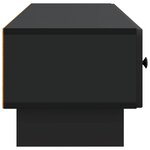 vidaXL Meuble TV avec tiroir Noir 147 x 34 5 x 30 cm Bois d'ingénierie