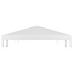 vidaXL Toile de toit de belvédère 2 niveaux 310 g/m² 4x3 m Blanc