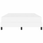 vidaXL Cadre de lit avec matelas Blanc pur 140 x 190 cm tissu