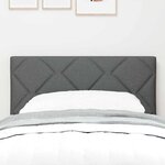 vidaXL Tête de lit avec des lumières à LED Réglable Gris 80 cm tissu
