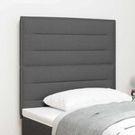 vidaXL Tête de lit avec tête de lit Gris foncé 100 cm tissu