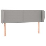 vidaXL Tête de lit avec oreilles Gris clair 147x23x78/88 cm Tissu