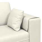 vidaXL Canapé avec coussin 3 Pièces Crème Velours
