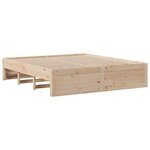 vidaXL Cadre de lit sans matelas avec tiroirs 200x200 cm bois de pin
