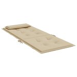 vidaXL Coussins de chaise à dossier haut lot de 6 beige tissu oxford