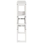 vidaXL Tête de lit avec étagères blanc 75 cm bois massif de pin