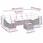 vidaXL Ensemble de salle à manger de jardin 7 pièces avec coussins gris rattan poly