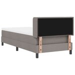 vidaXL Lit à ressorts avec tête de lit Taupe 200 x 90 cm tissu
