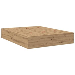 vidaXL Cadre de lit avec rangement avec tiroir Chêne artisanal 150 cm