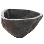 vidaXL Lavabo en pierre de rivière Ovale (37-46)x(29-36) cm