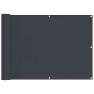 vidaXL Écran de balcon 75 x 200 cm Tissu Oxford Rectangulaire Noir