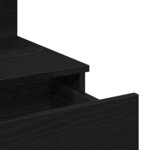 vidaXL Table de Toilette avec tiroir Chêne noir 100 x 40 x 130 cm