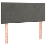 vidaXL Sommier à lattes de lit avec matelas et LED Gris foncé 90x200cm