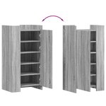 vidaXL Armoire à chaussures sonoma gris 52x37 5x100 cm