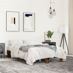 vidaXL Cadre de lit sans matelas chêne fumé 135x190 cm