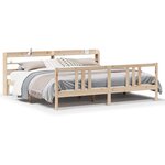 vidaXL Cadre de lit avec tête de lit sans matelas 180x200 cm