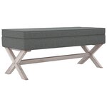 vidaXL Tabouret de rangement Gris foncé 110x45x49 cm Tissu