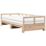 vidaXL Lit de jour et lit gigogne et matelas 90x200 cm bois pin massif