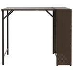 vidaXL Ensemble à manger de jardin 5 Pièces pliable marron résine tressée