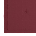 vidaXL Chaises de jardin lot de 2 coussins rouge bordeaux Teck massif