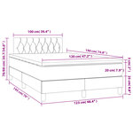 vidaXL Sommier à lattes de lit avec matelas crème 120x190 cm tissu