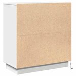 vidaXL Cabinet de chevet Blanc 71 x 34.5 x 75 cm Bois d'ingénierie