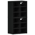 vidaXL Meuble à chaussures avec étagère Chêne noir 52 x 30 x 50.5 cm