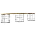 vidaXL Banc de jardin design gabion 203x31x42 cm bois de pin imprégné