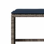vidaXL Salon de jardin 4 Pièces avec coussins gris résine tressée