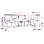vidaXL Ensemble de canapés d'extérieur 5 pc Blanc et Beige