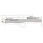 vidaXL Lit de jour sans matelas blanc bois de pin massif 90x200 cm
