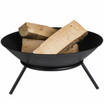Perel Bol à feu 56x26 cm Noir