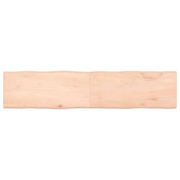 vidaXL Dessus de table bois massif non traité bordure assortie